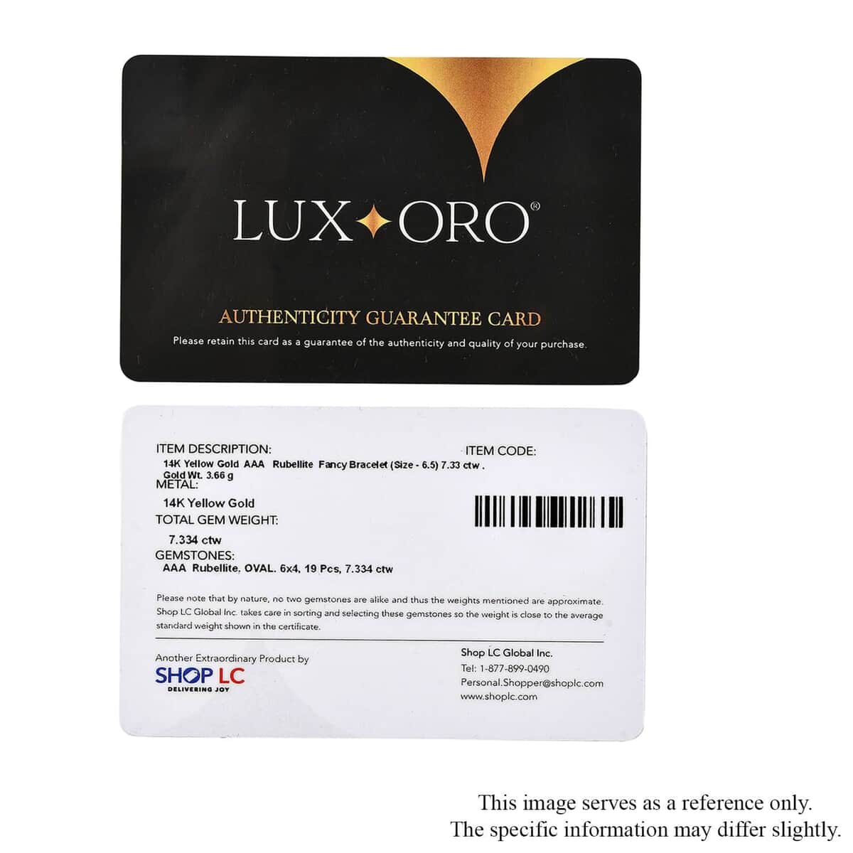 Certified & Appraised Luxoro 14K Yellow Gold AAA Ofiki Rubellite Bracelet (7.25 In) 8.10 ctw image number 4