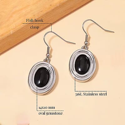 7pcs Interchangeable Multi Gemstone 56.00 ctw Earrings in Stainless Steel