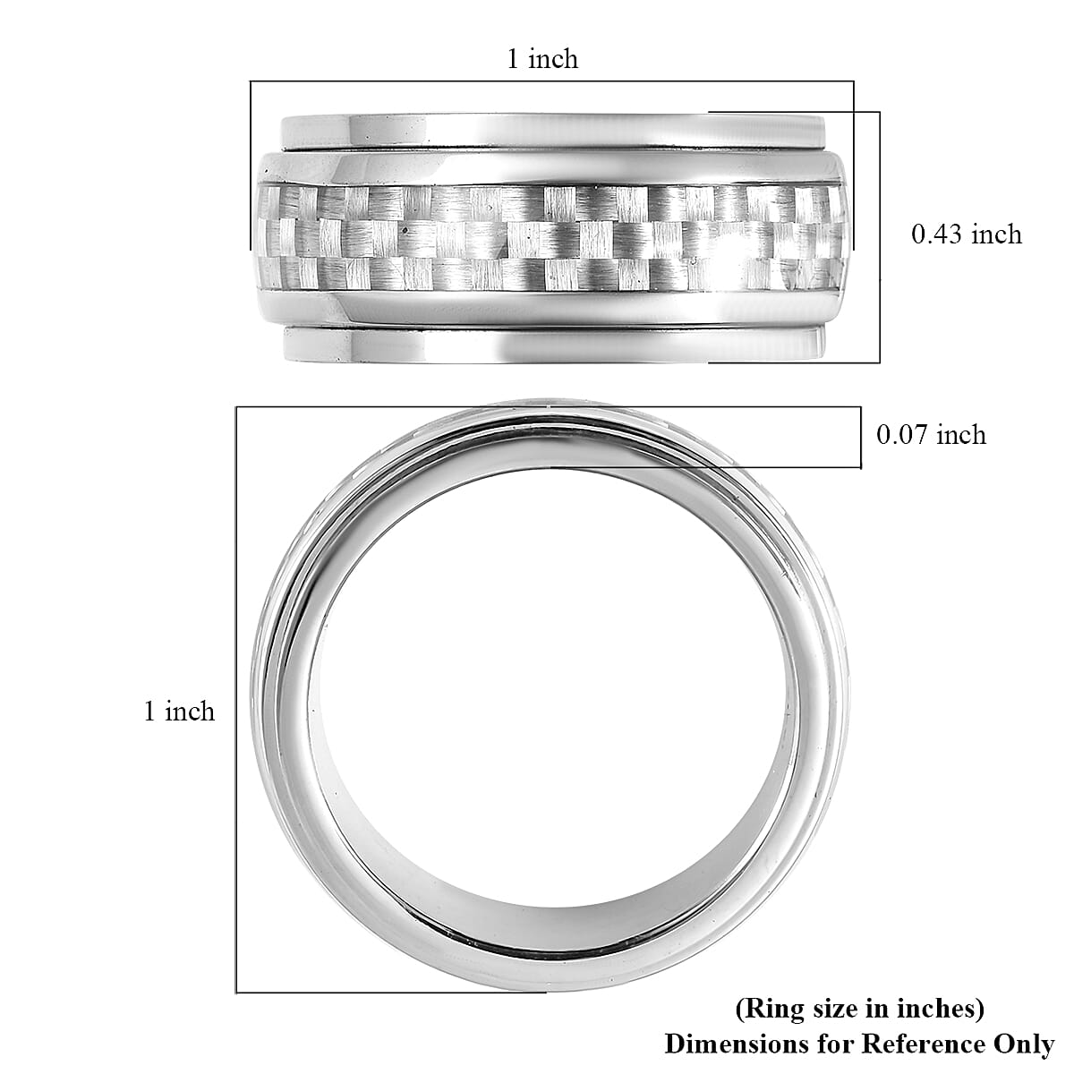 Spinner Ring in Stainless Steel (Size 6.75) image number 5