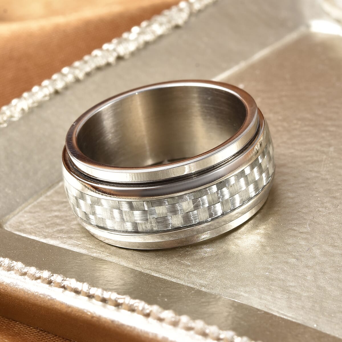 Spinner Ring in Stainless Steel (Size 8.75) image number 1