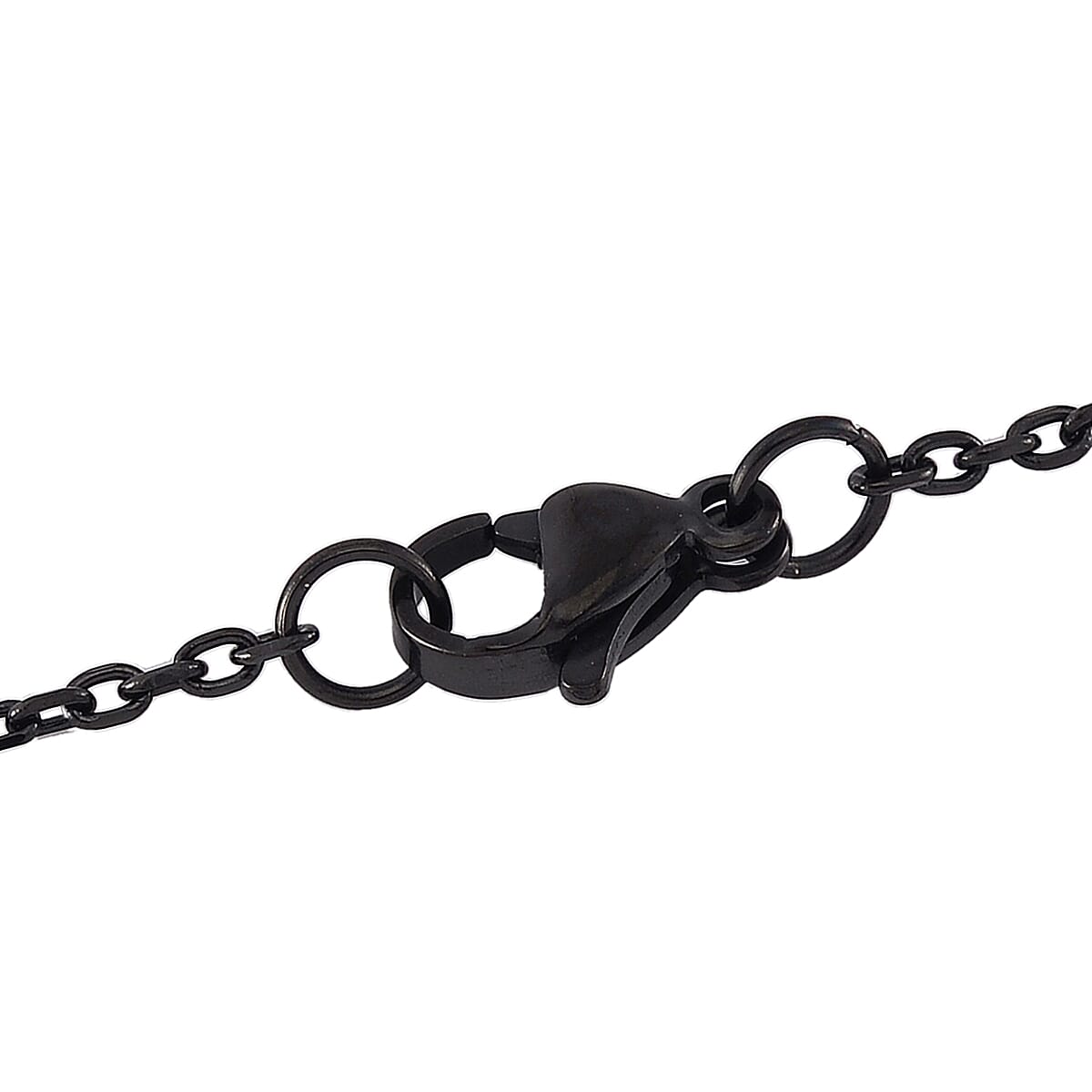 Dog Tag Pendant Necklace in ION Plated Black Stainless Steel 24 Inches