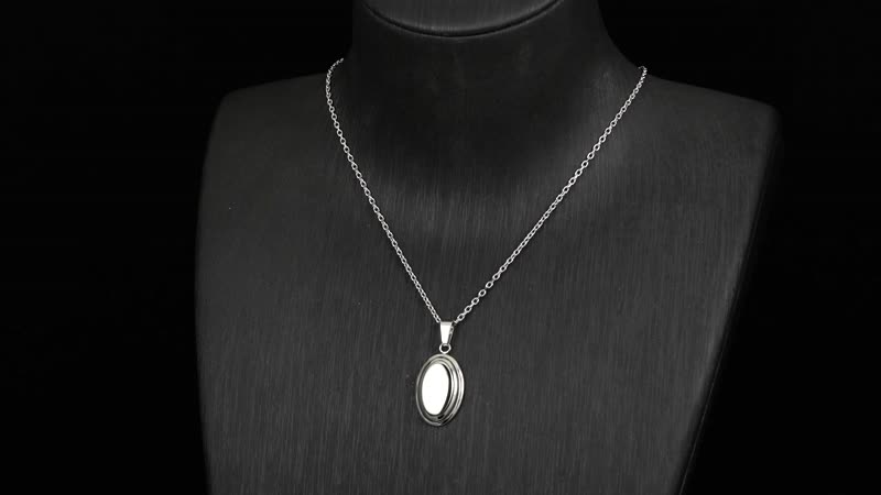 Dog Tag Pendant Necklace (24 Inches) in ION Plated Black Stainless Steel
