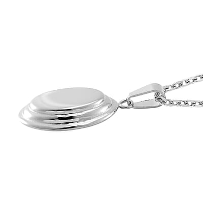 Dog Tag Pendant Necklace in Stainless Steel 24 Inches