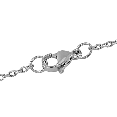 Dog Tag Pendant Necklace in Stainless Steel 24 Inches