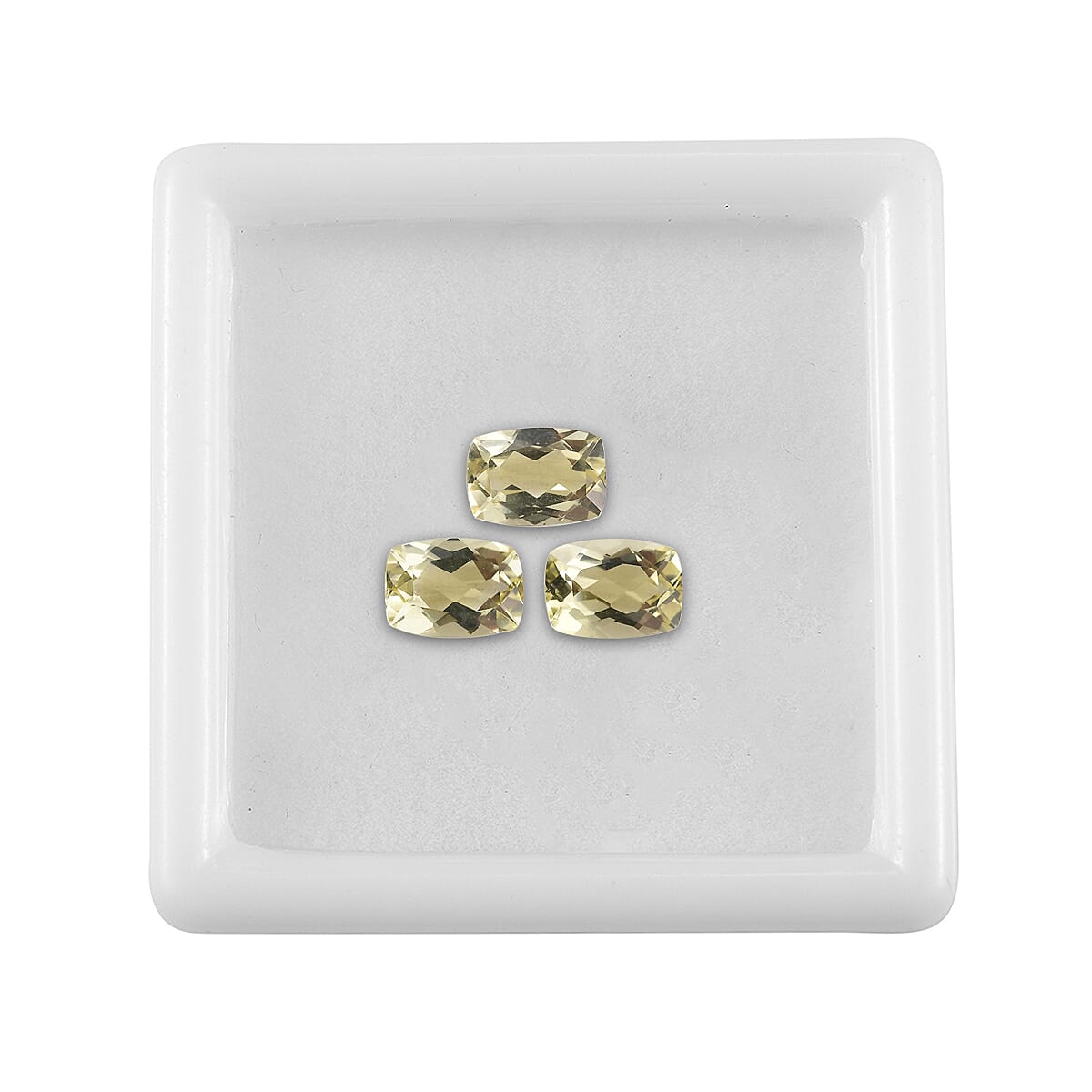 Green Gold Quartz Set of 3 (Cush 7x5 mm) 2.41 ctw Loose gemstone