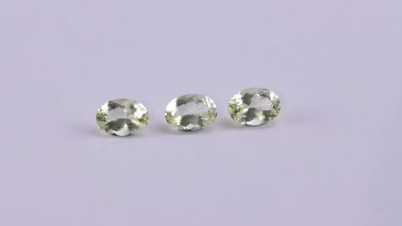 Green Gold Quartz Set of 3 (Oval 7x5 mm) 2.08 ctw Loose gemstone