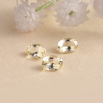 Green Gold Quartz Set of 3 (Oval 7x5 mm) 2.08 ctw Loose gemstone