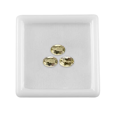 Green Gold Quartz Set of 3 (Oval 7x5 mm) 2.08 ctw Loose gemstone