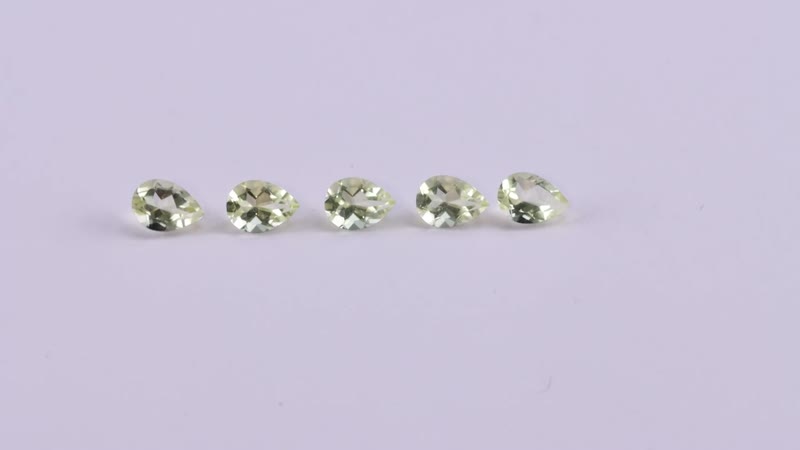 Green Gold Quartz Set of 3 (Pear 7x5 mm) 2.94 ctw Loose gemstone