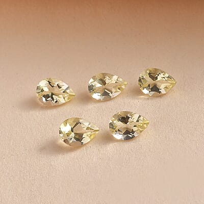 Green Gold Quartz Set of 3 (Pear 7x5 mm) 2.94 ctw Loose gemstone