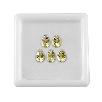 Green Gold Quartz Set of 3 (Pear 7x5 mm) 2.94 ctw Loose gemstone