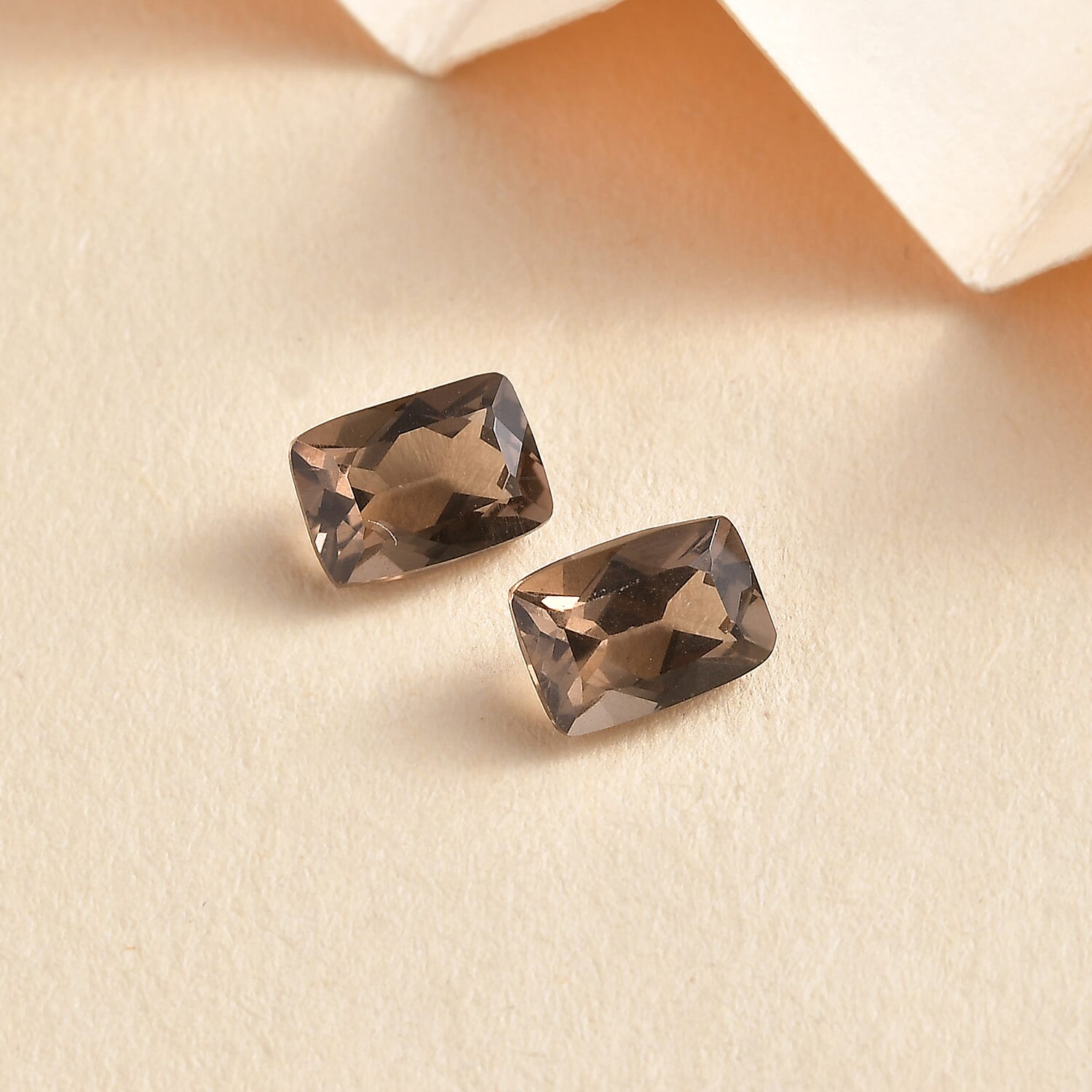 AA Brazilian Smoky Quartz Set of (Cush 7x5 mm) 1.55 ctw Loose gemstone