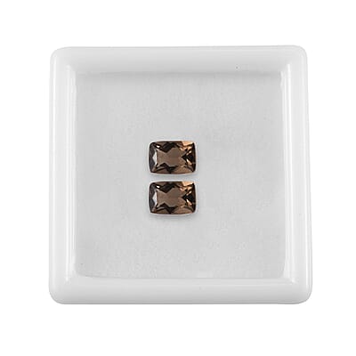AA Brazilian Smoky Quartz Set of (Cush 7x5 mm) 1.55 ctw Loose gemstone