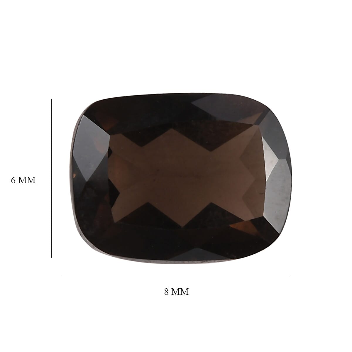 AA Brazilian Smoky Quartz (Cush 8x6 mm) 1.21 ctw Loose Gemstone