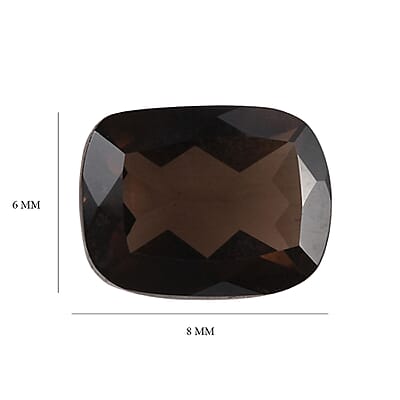 AA Brazilian Smoky Quartz (Cush 8x6 mm) 1.21 ctw Loose Gemstone