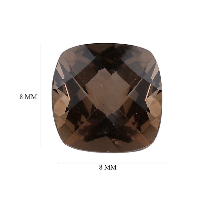 AA Brazilian Smoky Quartz Set of 3 (Cush 8x8 mm) 5.62 ctw Loose gemstone