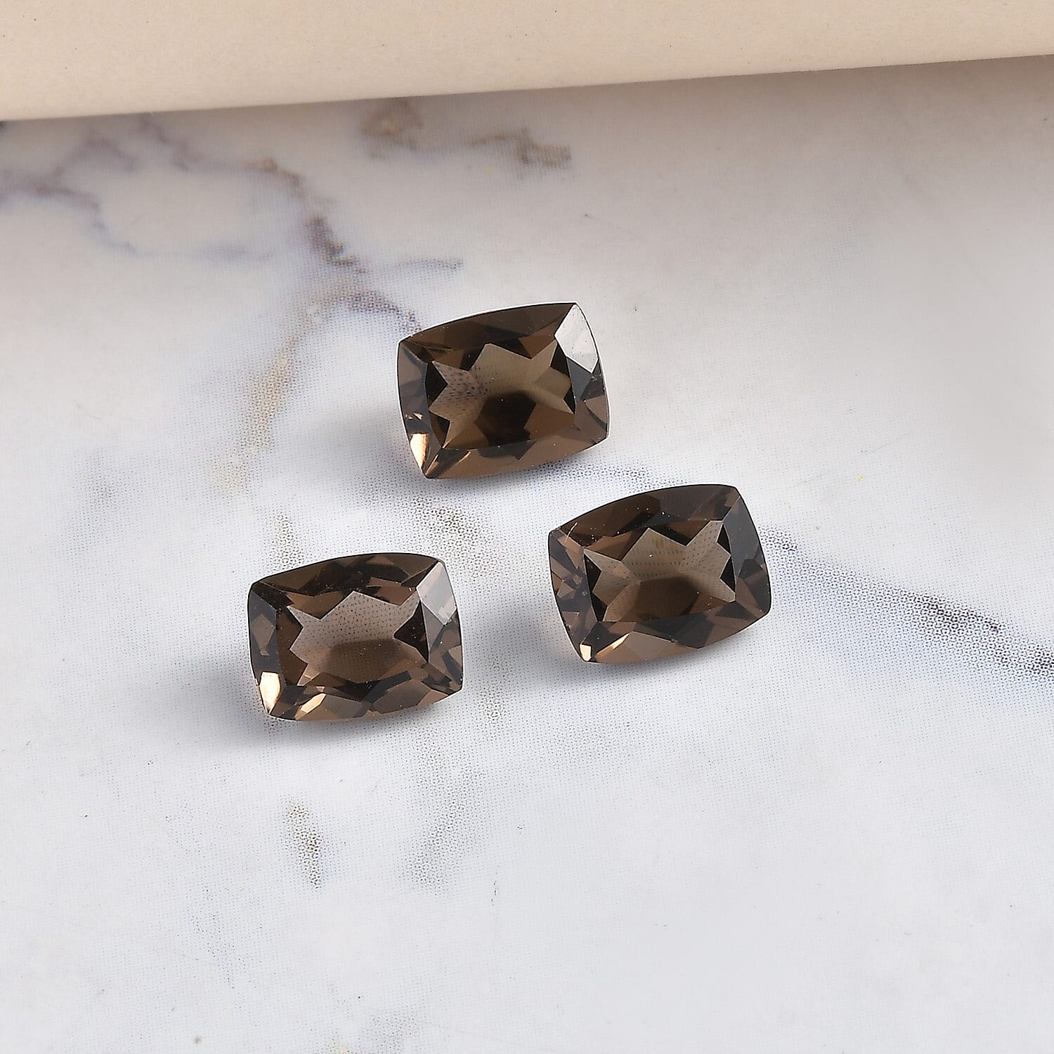 Brazilian Smoky Quartz Set of 3 (Cush 9x7 mm) 5.88 ctw Loose gemstone
