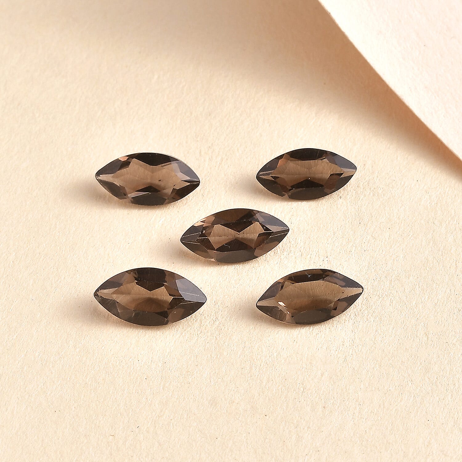 Brazilian Smoky Quartz Set of 5 (Mrq 10x5 mm) 4.38 ctw Loose gemstone