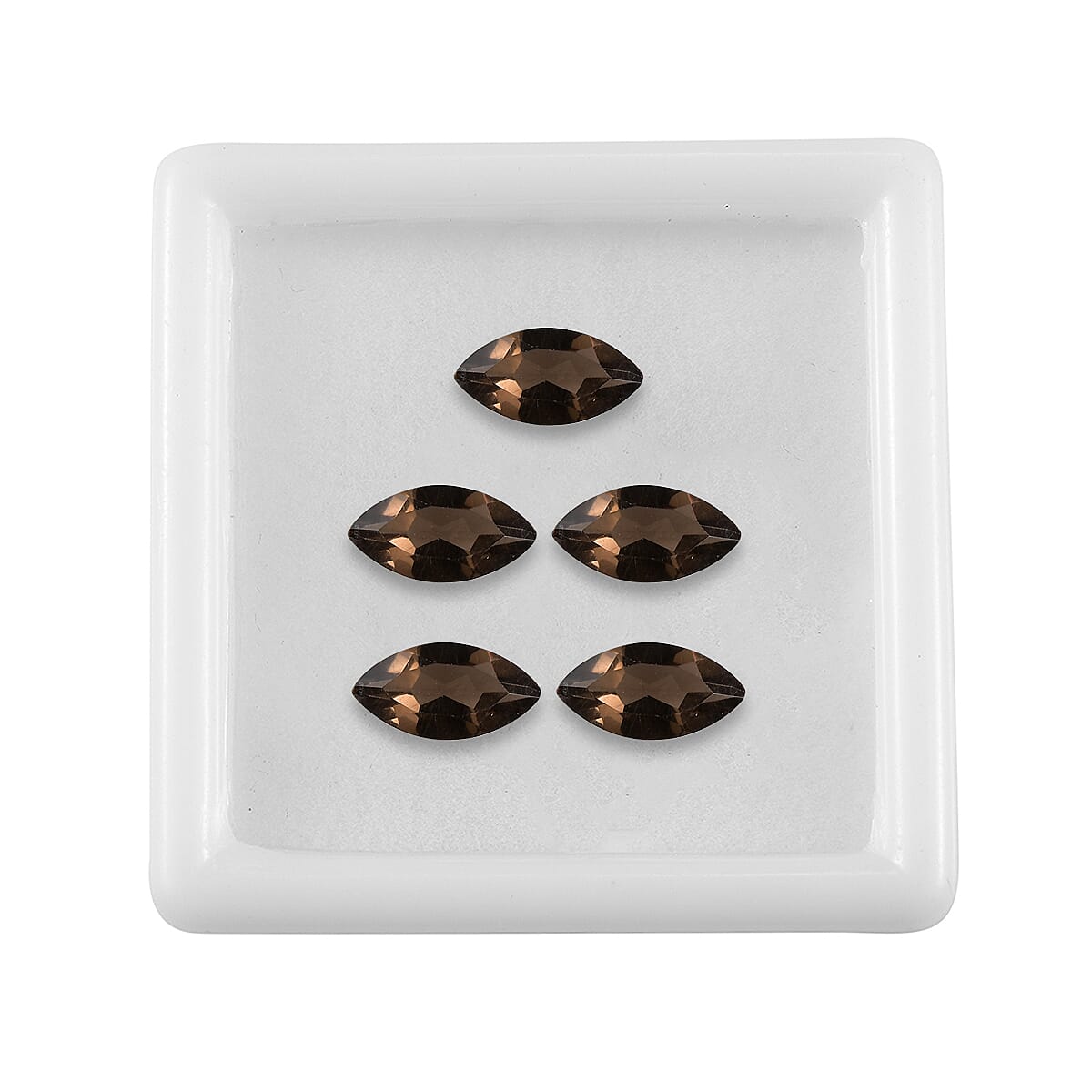 Brazilian Smoky Quartz Set of 5 (Mrq 10x5 mm) 4.38 ctw Loose gemstone
