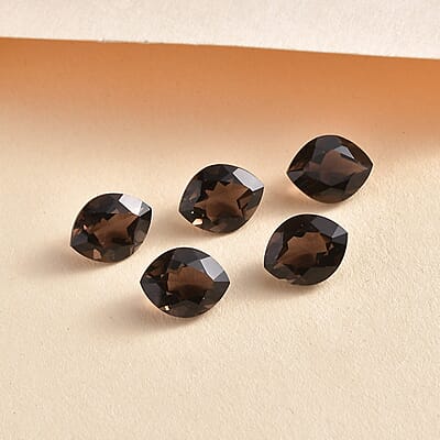 AA Brazilian Smoky Quartz Set of 5 (Mrq 10x8 mm) 9.28 ctw Loose gemstone