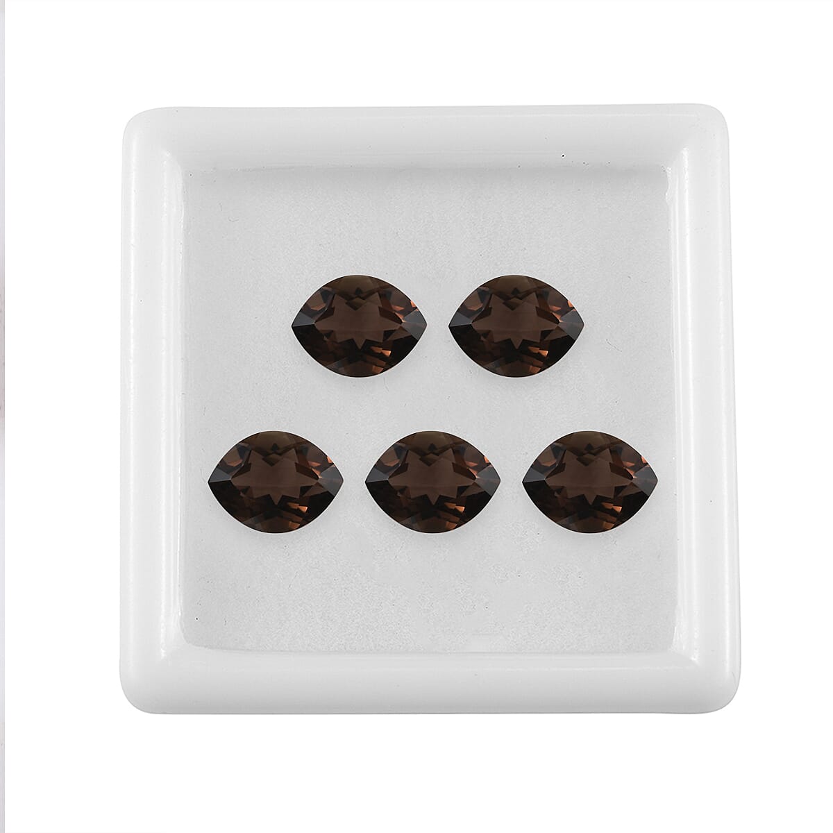 AA Brazilian Smoky Quartz Set of 5 (Mrq 10x8 mm) 9.28 ctw Loose gemstone image number 3