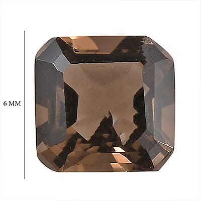 Asscher Cut Brazilian Smoky Quartz Set of 4 (Oct 6x6 mm) 3.69 ctw Loose gemstone