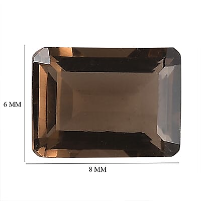 Brazilian Smoky Quartz Set of 5 (Oct 8x6 mm) 6.90 ctw Loose gemstone