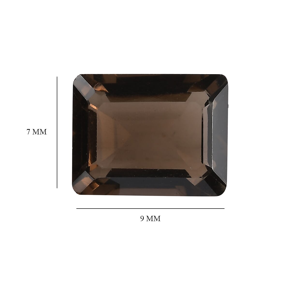 AA Brazilian Smoky Quartz Set of 3 (Oct 9x7 mm) 6.22 ctw Loose gemstone
