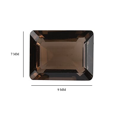 AA Brazilian Smoky Quartz Set of 3 (Oct 9x7 mm) 6.22 ctw Loose gemstone