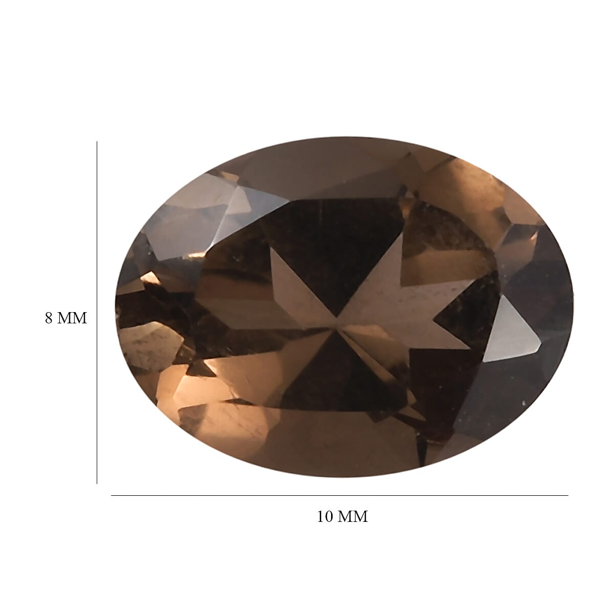 Brazilian Smoky Quartz (Oval 8x6 mm) 1.01 ctw Loose gemstone