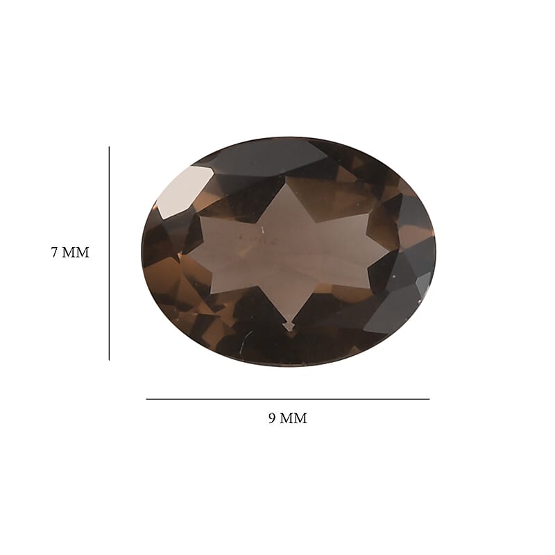 Brazilian Smoky Quartz Set of 3 (Oval 9x7 mm) 4.02 ctw Loose gemstone