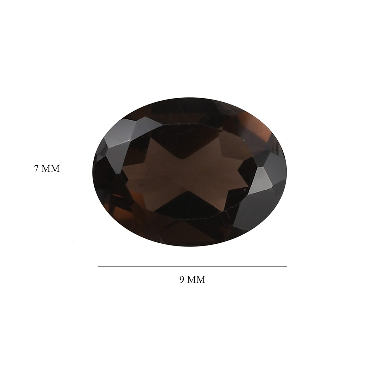 AA Brazilian Smoky Quartz Set of 3 (Oval 9x7 mm) 4.93 ctw Loose gemstone