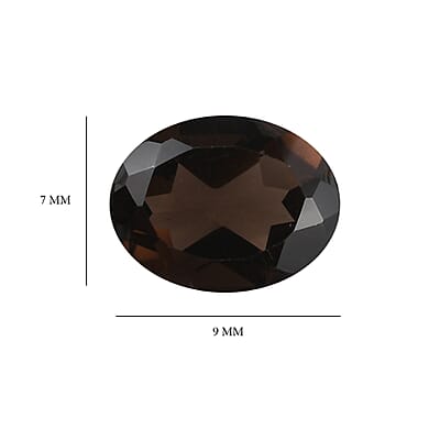 AA Brazilian Smoky Quartz Set of 3 (Oval 9x7 mm) 4.93 ctw Loose gemstone