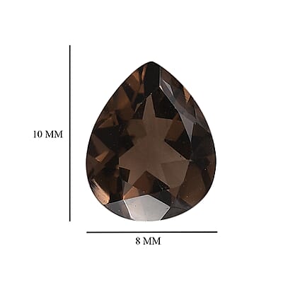 Brazilian Smoky Quartz Set of 3 (Pear 10x8 mm) 5.66 ctw Loose gemstone