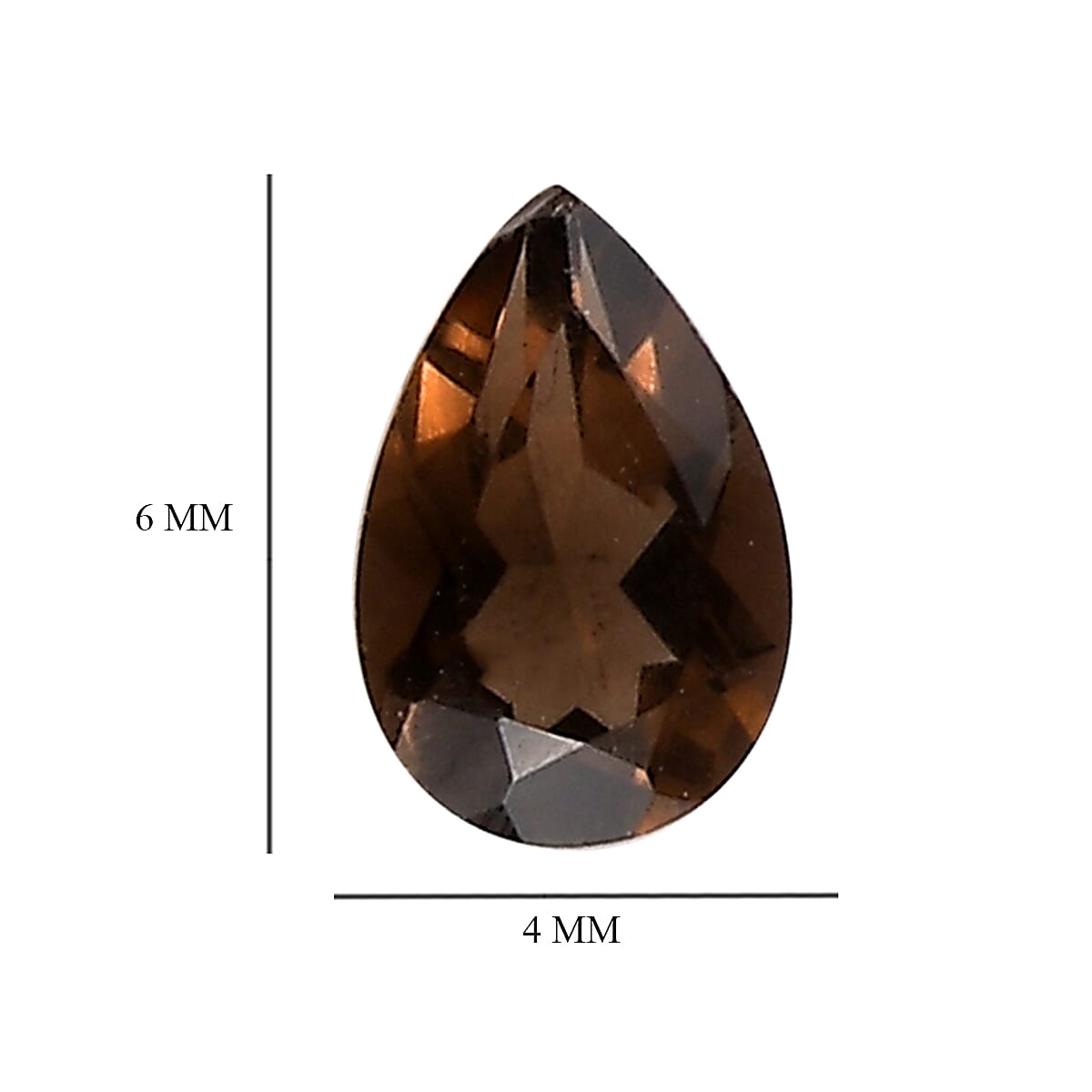 AA Brazilian Smoky Quartz Set of 10 (Pear 6x4 mm) 3.51 ctw Loose gemstone