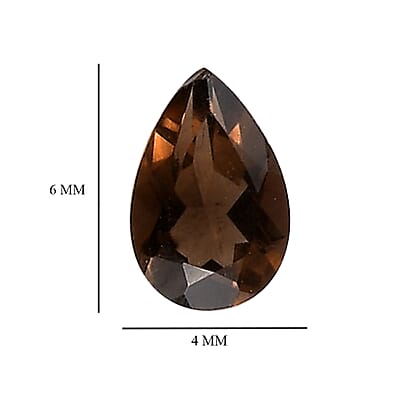 AA Brazilian Smoky Quartz Set of 10 (Pear 6x4 mm) 3.51 ctw Loose gemstone