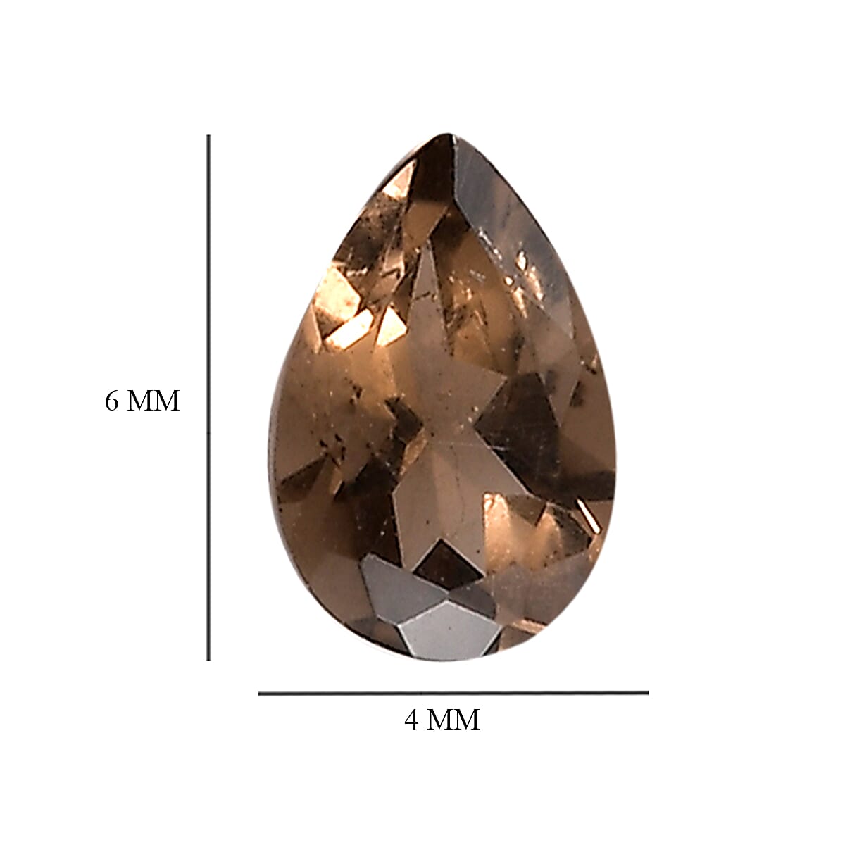 Brazilian Smoky Quartz Set of 10 (Pear 6x4 mm) 3.45 ctw Loose gemstone