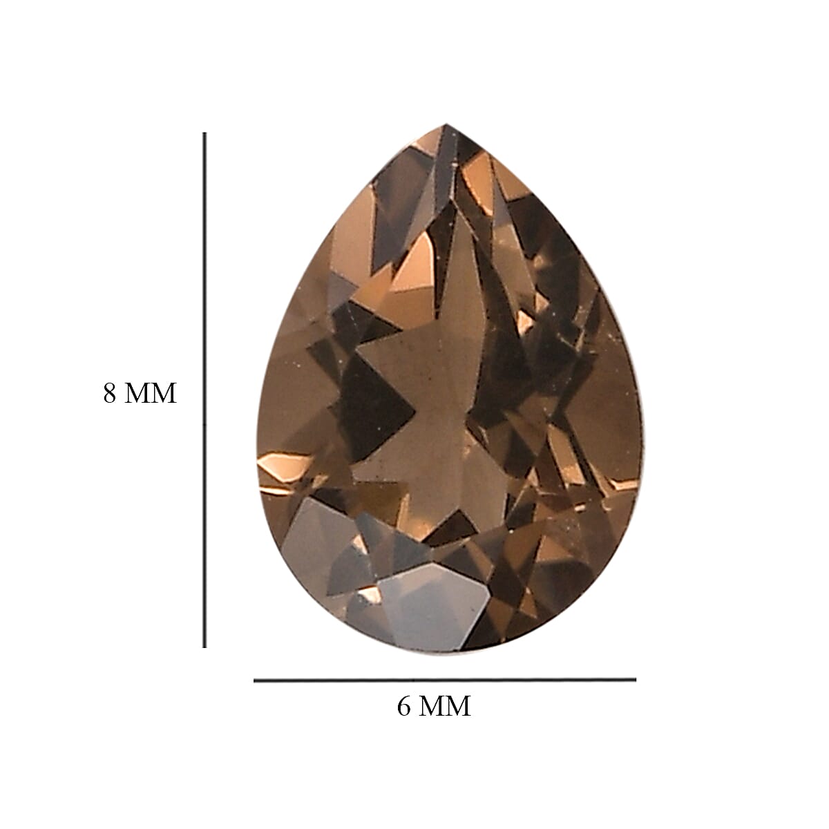 AA Brazilian Smoky Quartz Set of 10 (Pear 8x6 mm) 9.47 ctw Loose gemstone