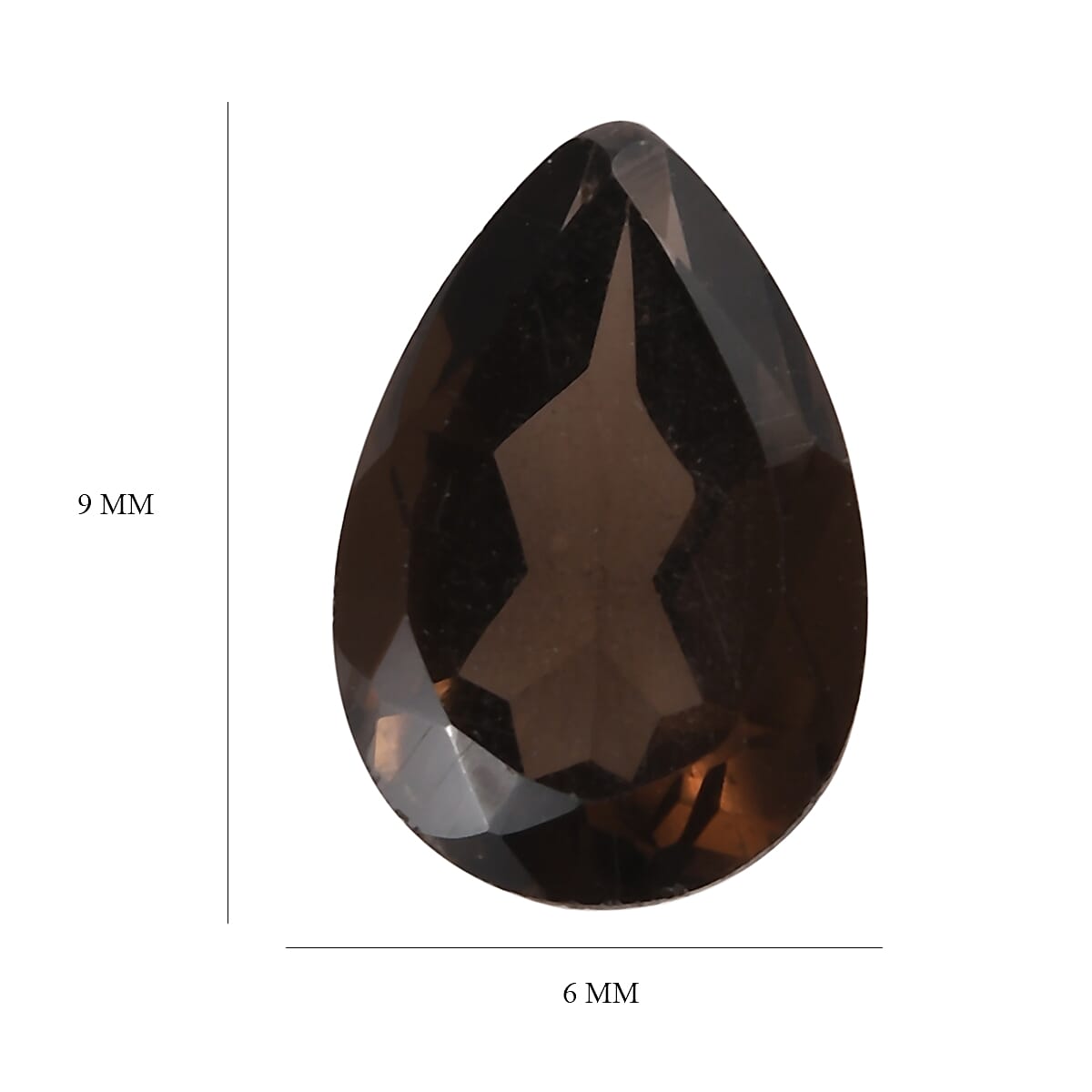 Brazilian Smoky Quartz (Pear 9x6 mm) 1.04 ctw Loose gemstone image number 4