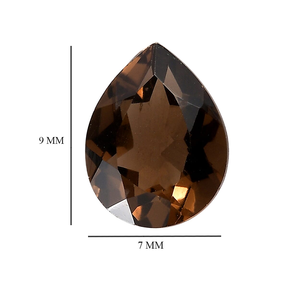 Brazilian Smoky Quartz Set of 2 (Pear 9x7 mm) 2.65 ctw Loose gemstone