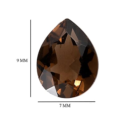 Brazilian Smoky Quartz Set of 2 (Pear 9x7 mm) 2.65 ctw Loose gemstone