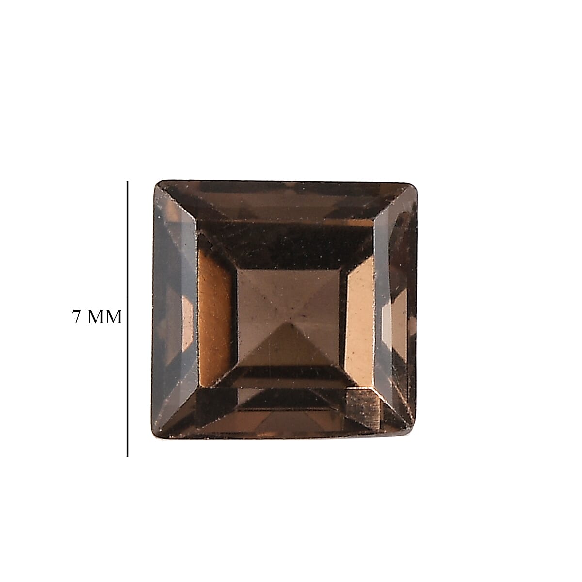 Brazilian Smoky Quartz Set of 3 (Sqr 7 mm) 4.67 ctw Loose Gemstone