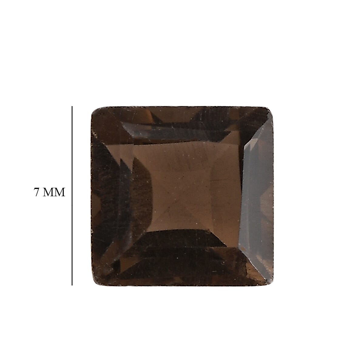 AA Brazilian Smoky Quartz Set of 3 (Sqr 7 mm) 4.70 ctw Loose gemstone