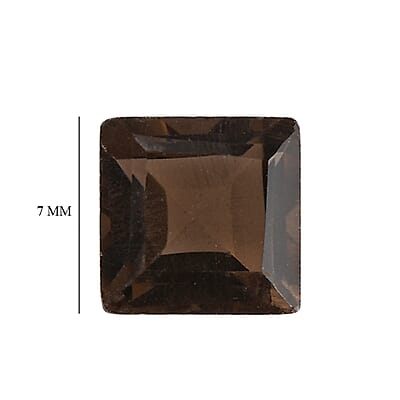 AA Brazilian Smoky Quartz Set of 3 (Sqr 7 mm) 4.70 ctw Loose gemstone