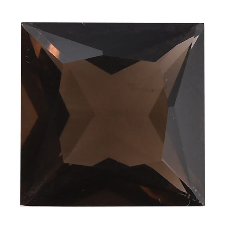 Brazilian Smoky Quartz (Sqr 8 mm) 1.98 ctw Loose gemstone