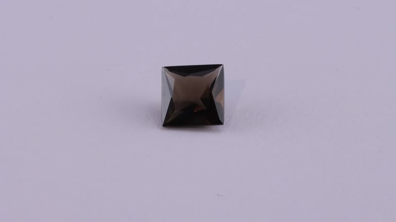 Brazilian Smoky Quartz (Sqr 8 mm) 1.98 ctw Loose gemstone