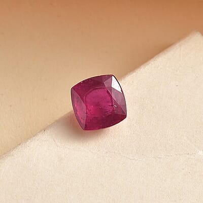 AA Niassa Ruby (FF) (Cush 7x7 mm) 2.14 ctw Loose gemstone