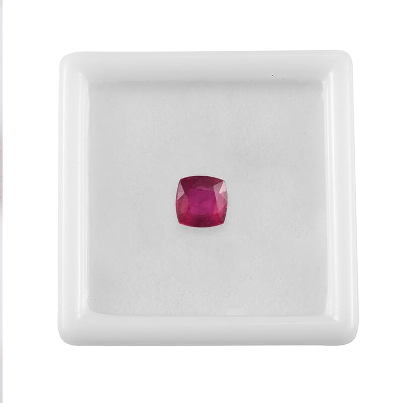 AA Niassa Ruby (FF) (Cush 7x7 mm) 2.14 ctw Loose gemstone