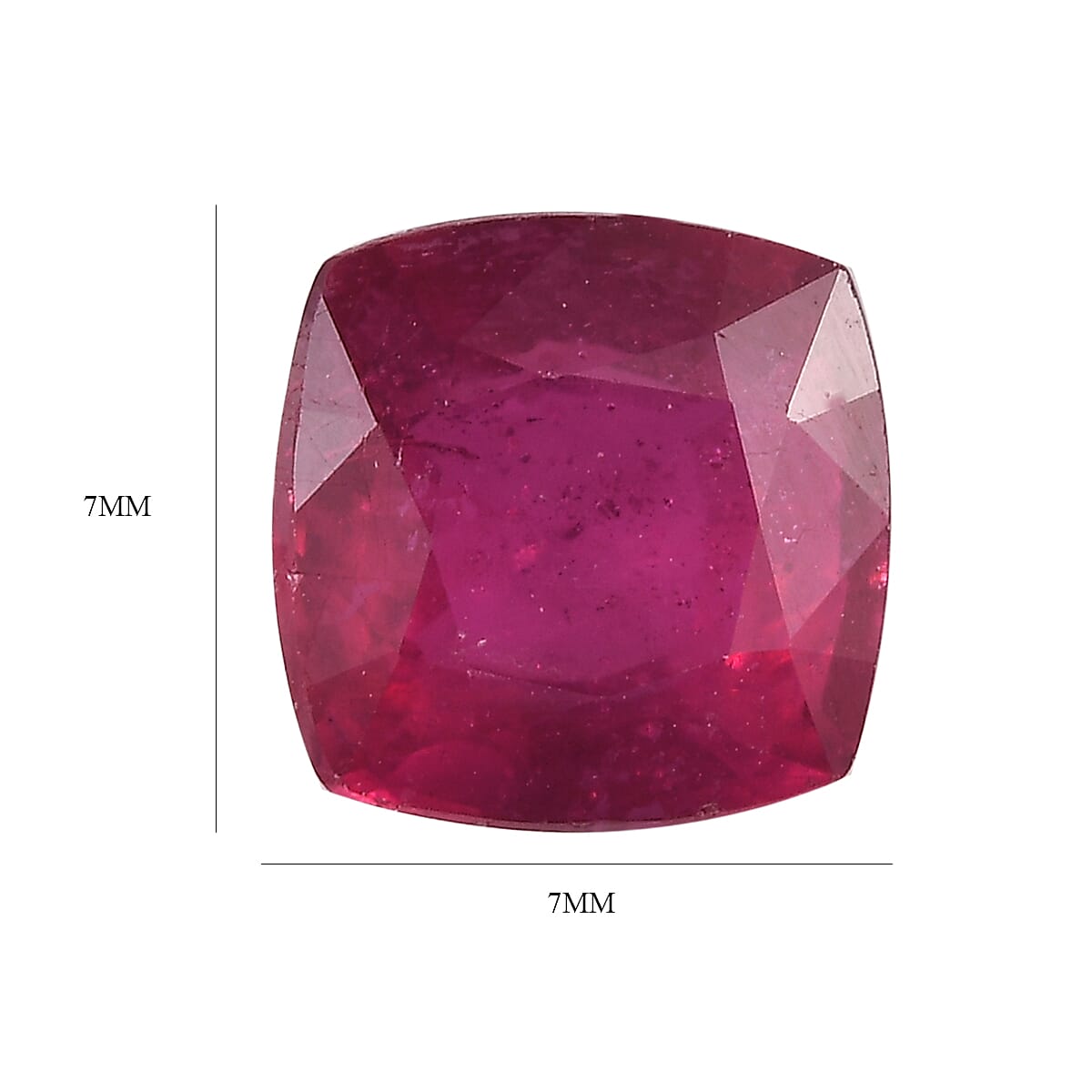AA Niassa Ruby (FF) (Cush 7x7 mm) 2.14 ctw Loose gemstone image number 4