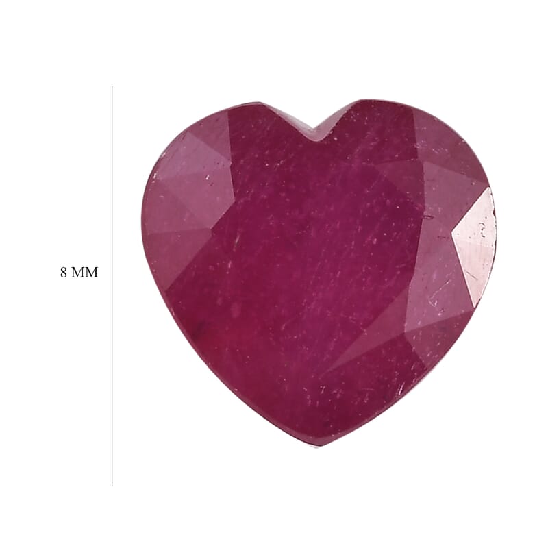 Niassa Ruby (FF) (Hrt 8 mm) 2.31 ctw Loose gemstone